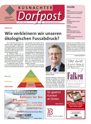 Küsnachter Dorfpost Nr. 382 vom 3. März 2021