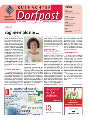 Küsnachter Dorfpost Nr. 383 vom 7. April 2021