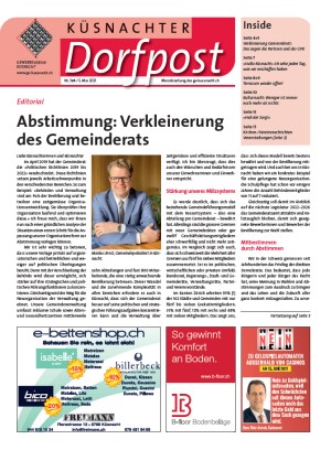 Küsnachter Dorfpost Nr. 384 vom 5. Mai 2021
