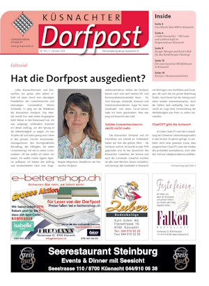Küsnachter Dorfpost Nr. 425 vom 2. Oktober 2024